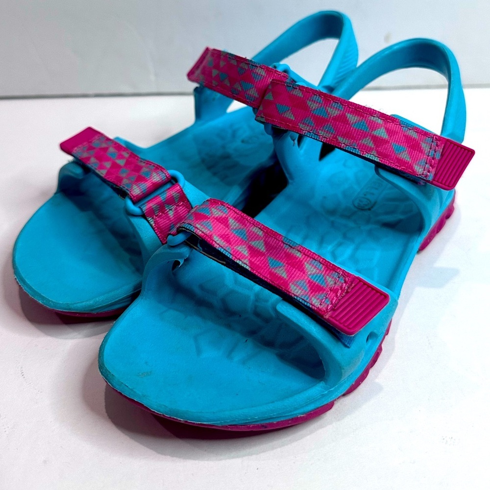 Used Kids Merrell Blue and Pink Sandals